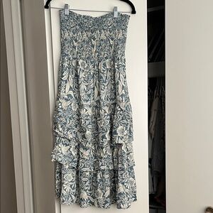 Patrons of Peace Blue and Cream dress beach vibes